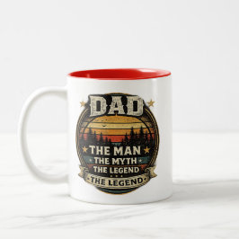 Dad The Man The Myth The Legend Funny Father Gift  Zweifarbige Tasse