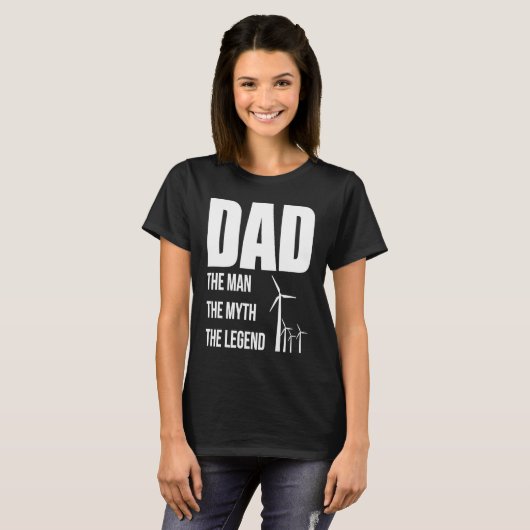 Dad The Man The Myth The Legend Papa Fathers Day T-Shirt (Vorne ganz)