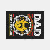Dad The Myth Legend Fireman Gift Proud Firefighter Fleecedecke (Vorderseite (Horizontal))