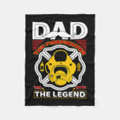Dad The Myth Legend Fireman Gift Proud Firefighter Fleecedecke (Vorderseite)