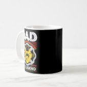 Dad The Myth Legend Fireman Gift Proud Firefighter Kaffeetasse (Vorderseite Links)
