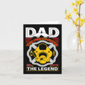 Dad The Myth Legend Fireman Gift Proud Firefighter Karte (Gelbe Blume)