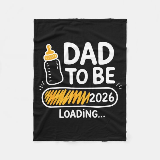 Dad To Be 2026 Loading Promoted To Daddy 1st Time Fleecedecke (Vorderseite)