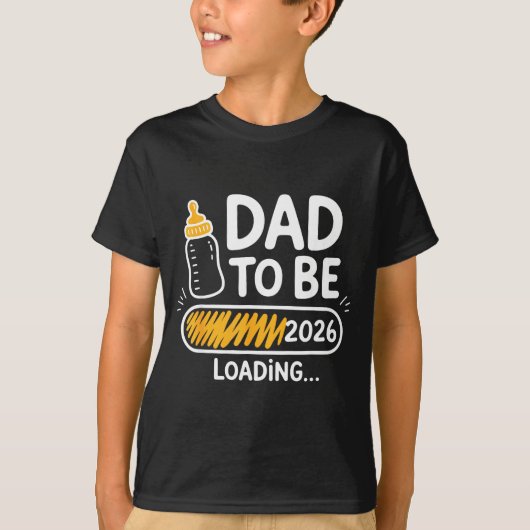 Dad To Be 2026 Loading Promoted To Daddy 1st Time T-Shirt (Vorderseite)