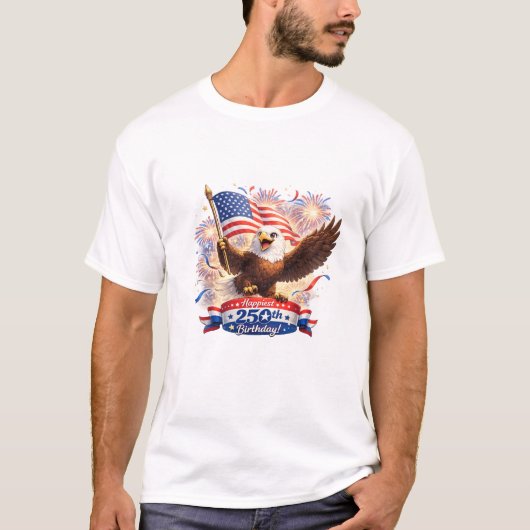 dad Tshirt Blessed Happy 250th Birthday USA! (Vorderseite)