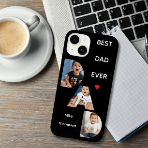 DAD Typografie 3 Foto Schwarz Minimalistisches iPh Case-Mate iPhone 14 Hülle