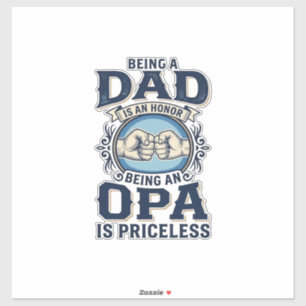 Dad und Opa Vintage Fist Bump T-Shirt Design_1 Aufkleber