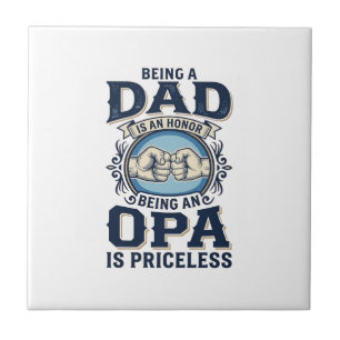 Dad und Opa Vintage Fist Bump T-Shirt Design_1 Fliese
