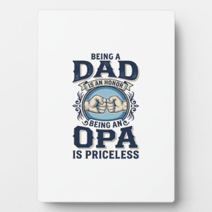 Dad und Opa Vintage Fist Bump T-Shirt Design_1 Fotoplatte