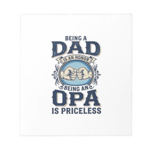 Dad und Opa Vintage Fist Bump T-Shirt Design_1 Notizblock