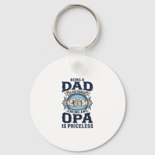 Dad und Opa Vintage Fist Bump T-Shirt Design_1 Schlüsselanhänger