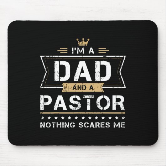 Dad und Pastor Nichts schreckt mich Geschenk Mousepad (Vorne)