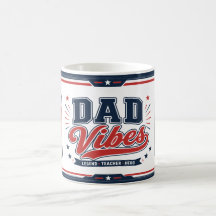 Dad Vibes Rot Navy Retro 2 Foto Design