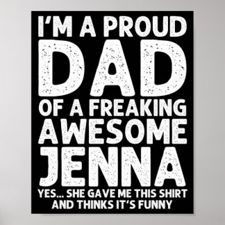 Dad von Jenna Geschenk Vatertag Lustig Personalisi Poster