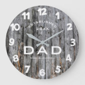 Dad Wall Clock - Custom Father's Day Gift Große Wanduhr (Vorderseite)