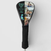 Dad We Love You 3 Photo Collage Funny Golf Headcover (Vorderseite)
