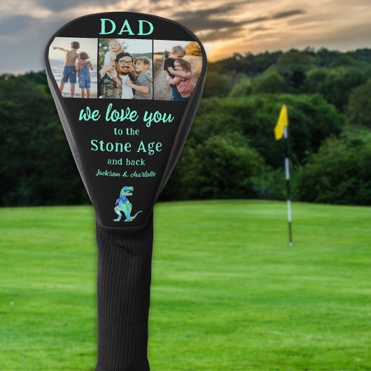 Dad We Love You 3 Photo Collage Golf Headcover