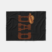Dad Western Family Matching Birthday Cowboy Cowgir Fleecedecke (Vorderseite (Horizontal))