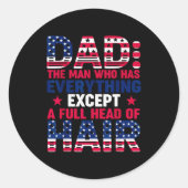 Dad Who Have Everything Except Hair Pjs Christmas Runder Aufkleber (Vorderseite)