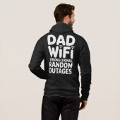 Dad WiFi – Strong Signal, Random Outages Hoodie (Schwarz voll)