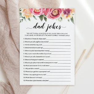 Dad-Witze mit Antworten Baby Shower Spielkarte Einladung