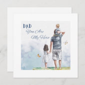 Dad You Are My Hero Feiertagskarte (Vorne/Hinten)