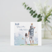 Dad You Are My Hero Postkarte (Stehend Vorderseite)