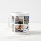 Dad You Are My World Custom Photo Collage Kaffeetasse (Vorderseite Links)