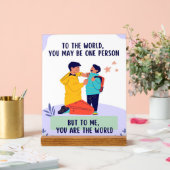 Dad You're The World-Inspirational Fathers Day Acrylschild (Hochzeit)