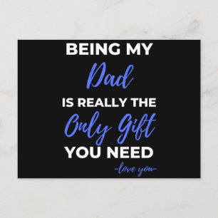Dad Zu Sein Ist Wirklich Das Einzige Geschenk Feiertagspostkarte