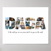 Dada 24 Foto Collage Geschenk für den ersten Vater Poster (Vorne)