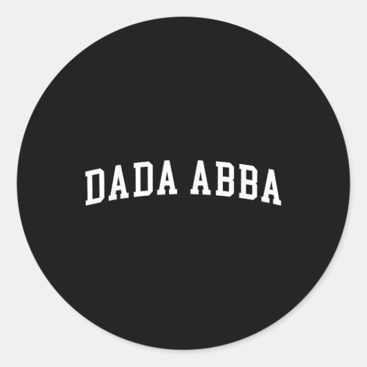 Dada Abba _1 Runder Aufkleber (Vorderseite)