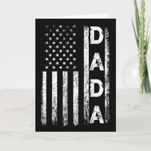 Dada Amerikanische Flagge Retro Vatertag 4. Juli F Karte
