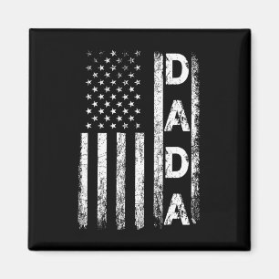 Dada Amerikanische Flagge Retro Vatertag 4. Juli F Magnet