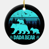 Dada Bear 2 Cubs Daddy Daddy von Twin Family Match Keramik Ornament (Hinten)