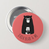 DADA BEAR & ME | Vater Kids Daughter Son Dada Bear Button (Vorne & Hinten)
