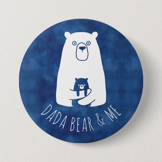 DADA BEAR & ME | Vater Kids Daughter Son Dada Bear Button (Vorderseite)