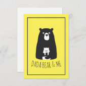 DADA BEAR & ME | Vater Kids Daughter Son Dada Bear Dankeskarte (Vorne/Hinten)