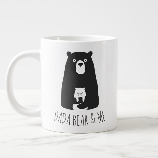 DADA BEAR & ME | Vater Kids Daughter Son Dada Bear Jumbo-Tasse (Links)