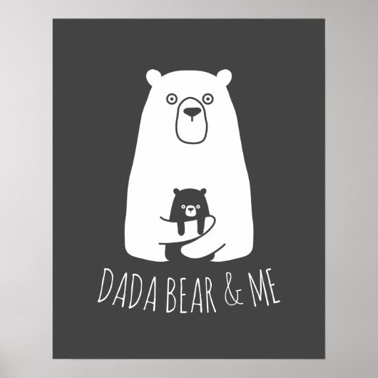 DADA BEAR & ME | Vater Kids Daughter Son Dada Bear Poster (Vorne)