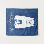 DADA BEAR & ME | Vater Kids Daughter Son Dada Bear Wandteppich (Vorderseite (Horizontal))