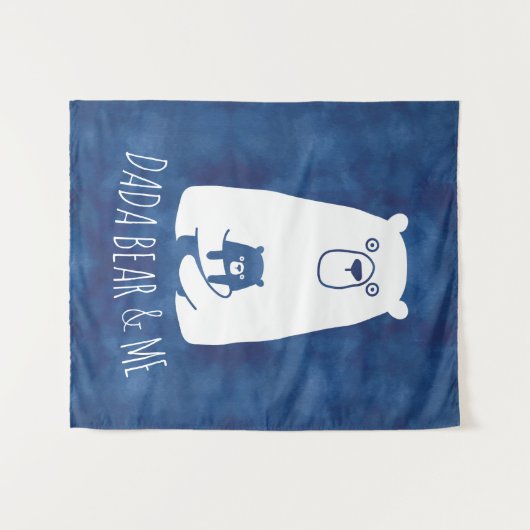 DADA BEAR & ME | Vater Kids Daughter Son Dada Bear Wandteppich (Vorderseite (Horizontal))