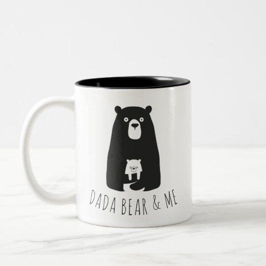 DADA BEAR & ME | Vater Kids Daughter Son Dada Bear Zweifarbige Tasse (Links)