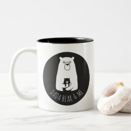 DADA BEAR & ME | Vater Kids Daughter Son Dada Bear Zweifarbige Tasse
