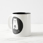 DADA BEAR & ME | Vater Kids Daughter Son Dada Bear Zweifarbige Tasse (Vorderseite Links)