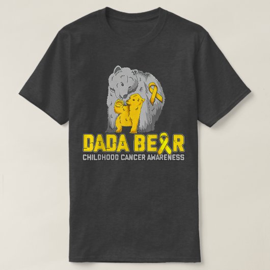 Dada Bear Support Kinderkrebsbewusstsein T-Shirt (Design vorne)
