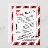 DADA Brief vom Santa The Sleigh, der vergessen hat Einladung (Vorderseite)