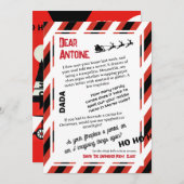 DADA Brief vom Santa The Sleigh, der vergessen hat Einladung (Vorne/Hinten)