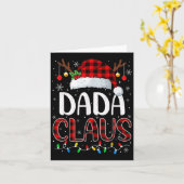 Dada Claus Christmas Lights Pajama Familie Matchin Karte (Gelbe Blume)