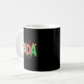 Dada Claus Christmas Lights Pajama Family Matching Kaffeetasse (Vorderseite Links)